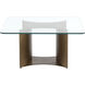 Denver 34 X 34 inch Clear / Antique Brass Coffee Table